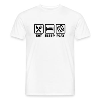 Würfel - Männer T-Shirt - Weiß - Vorne - AI Model Male 178 dark (178cm)