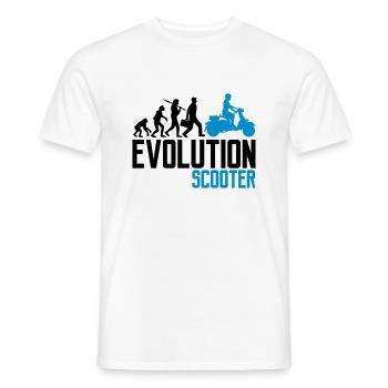 motor evolution electric scooter clipart elek - Men's T-Shirt - white - Front - AI Model Male 178 dark (178cm)