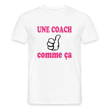 Une coach comme ça - Männer T-Shirt - Weiß - Vorne - AI Model Male 178 dark (178cm)