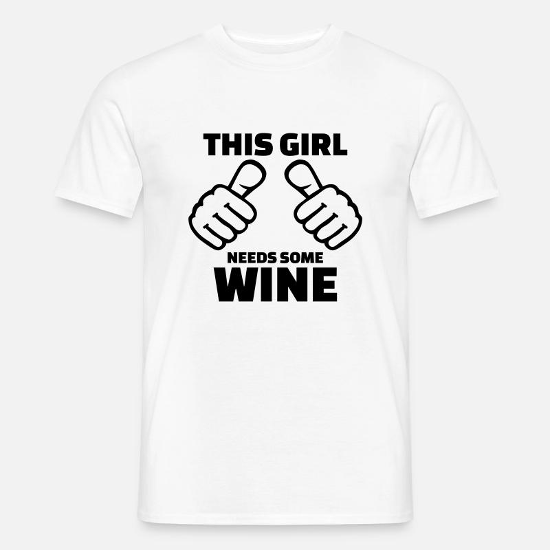 Wein - Männer T-Shirt - Weiß