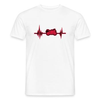 motorrad puls - Männer T-Shirt - Weiß - Vorne - AI Model Male 178 dark (178cm)