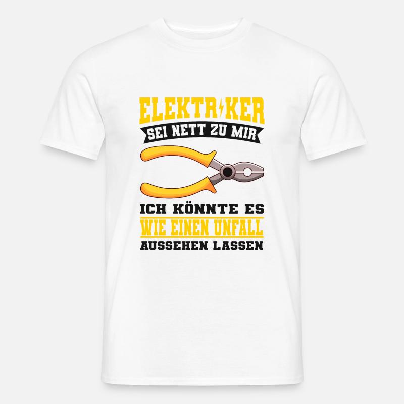 Elektriker - Männer T-Shirt - Weiß