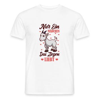 Ziege - Männer T-Shirt - Weiß - Vorne - AI Model Male 178 dark (178cm)