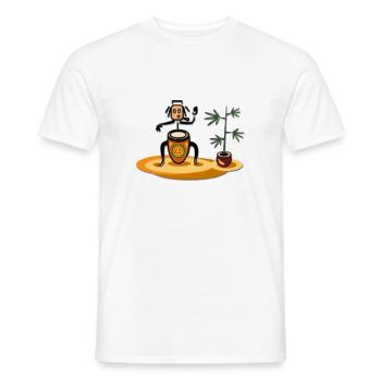 djembe djembe djembe djembe musician instruments - Men's T-Shirt - white - Front - AI Model Male 178 dark (178cm)