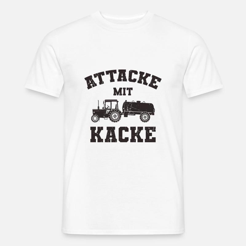 Traktor Spruch - Männer T-Shirt - Weiß