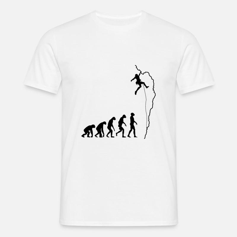 Climbing evolution - Men's T-Shirt - white