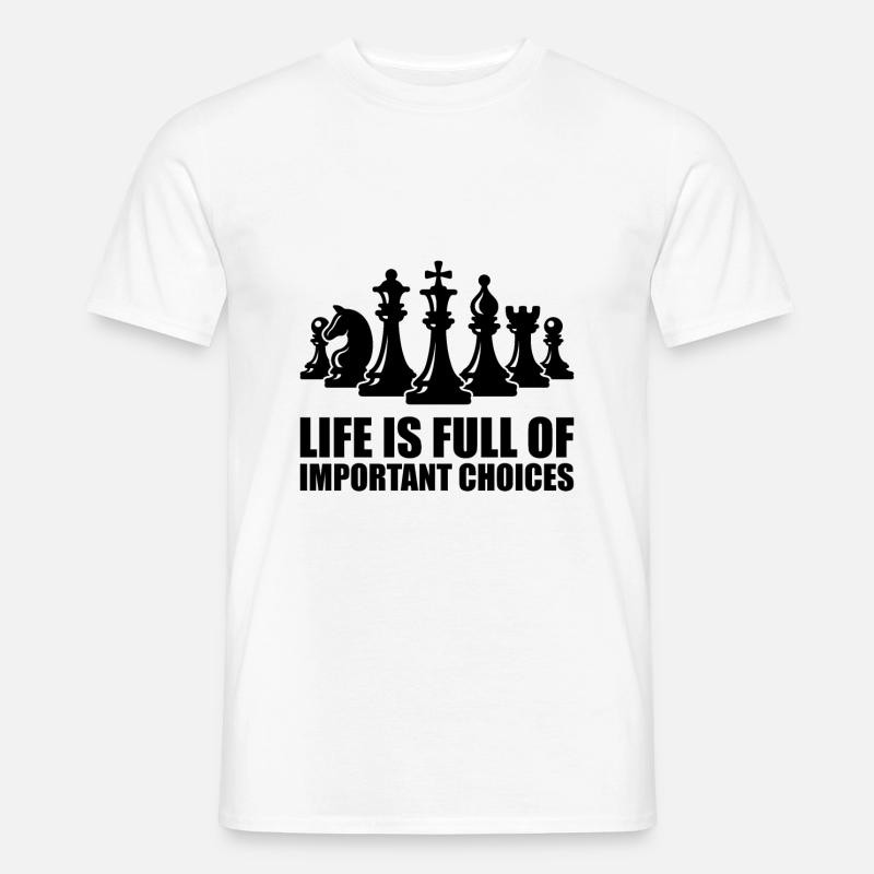 Schach - Männer T-Shirt - Weiß