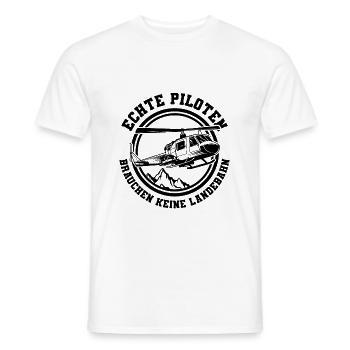 Helikopter - Männer T-Shirt - Weiß - Vorne - AI Model Male 178 dark (178cm)