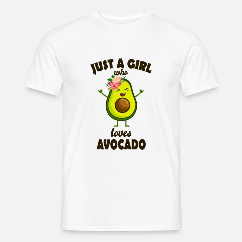 Avocado Mädchen - Männer T-Shirt - Weiß