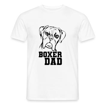 Chien papa boxeur - T-shirt homme - blanc - Devant - AI Model Male 178 dark (178cm)