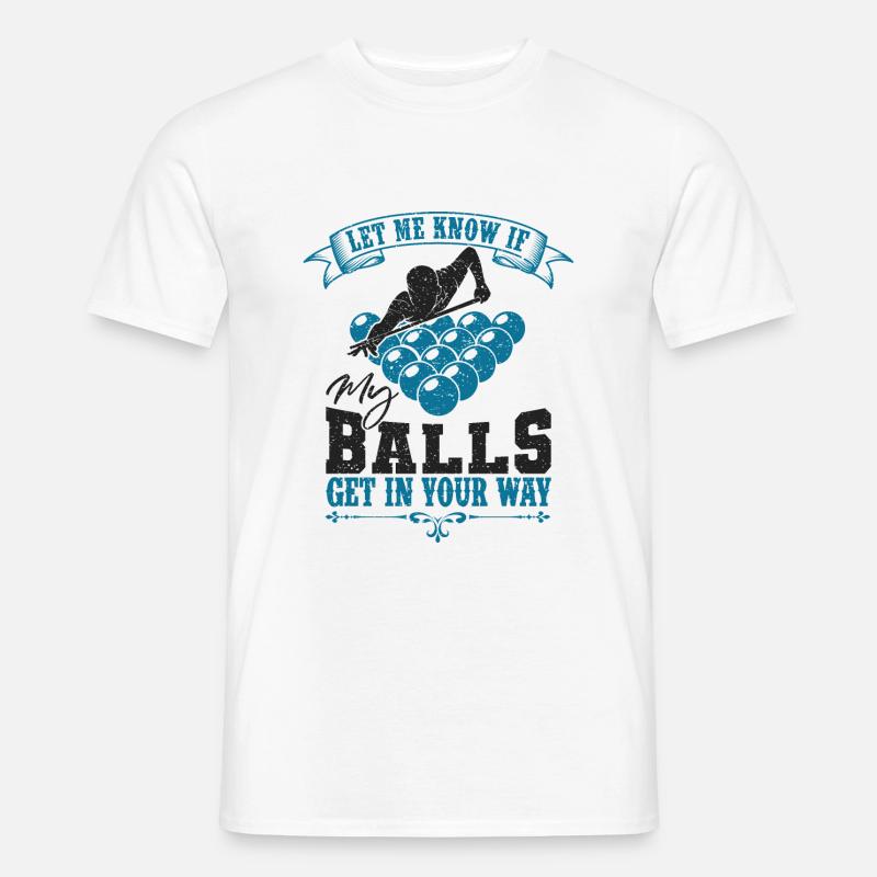 Billard - Männer T-Shirt - Weiß