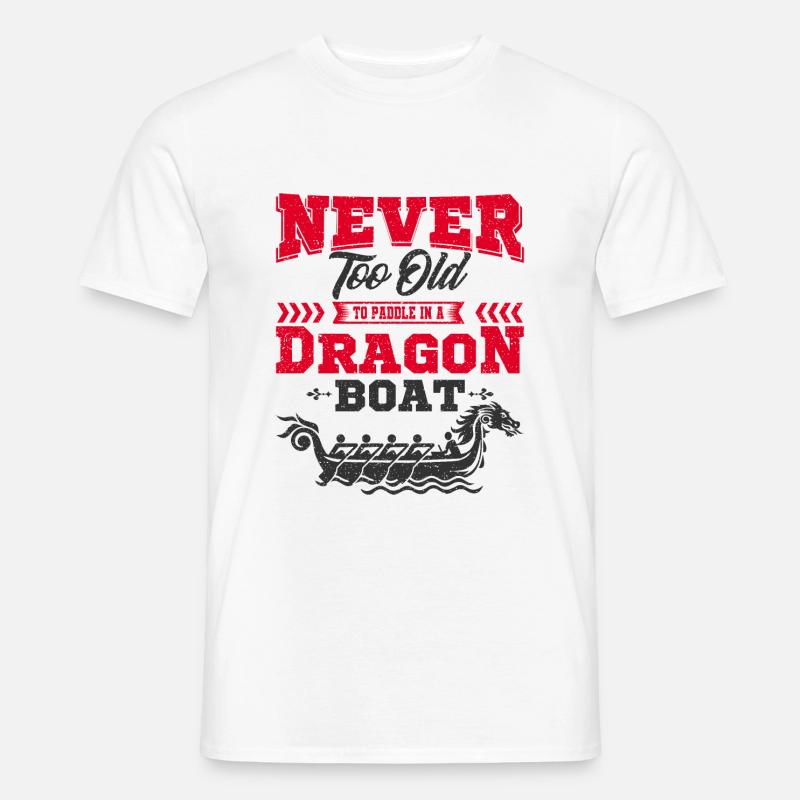 Drachenboot - Männer T-Shirt - Weiß