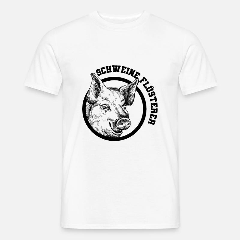 Schweine Flüsterer - Männer T-Shirt - Weiß