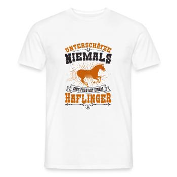 Haflinger - Männer T-Shirt - Weiß - Vorne - AI Model Male 178 dark (178cm)