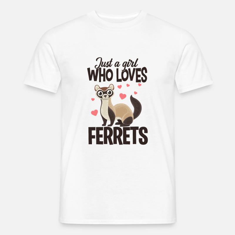 Frettchen - Männer T-Shirt - Weiß
