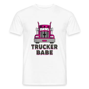 Trucker Babe - Männer T-Shirt - Weiß - Vorne - AI Model Male 178 dark (178cm)