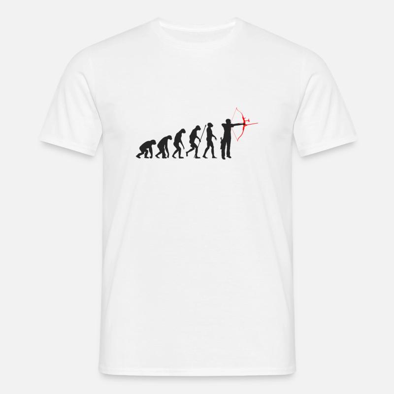 Bogenschießen Evolution - Männer T-Shirt - Weiß