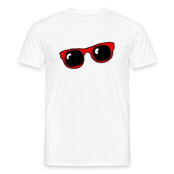 sonnenbrille - Männer T-Shirt - Weiß - Vorne - AI Model Male 178 dark (178cm)