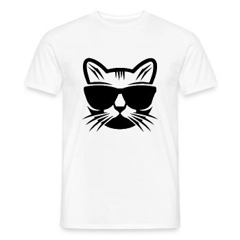 Cat, cat, animal, pet, pet - Men's T-Shirt - white - Front - AI Model Male 178 dark (178cm)
