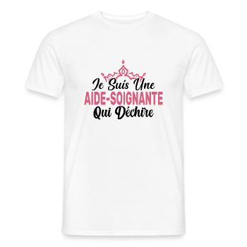 Je Suis Une Aide Soignante Qui Déchire Cadeau - T-shirt homme - blanc - Devant - AI Model Male 178 dark (178cm)