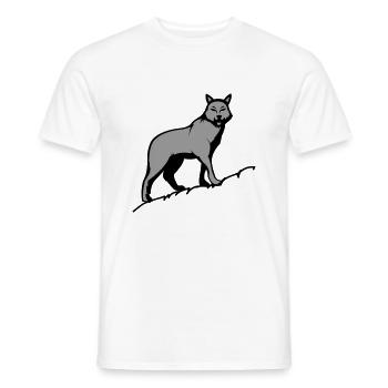 Wolf - Men's T-Shirt - white - Front - AI Model Male 178 dark (178cm)