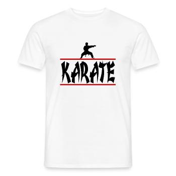 Karate Roter Balken - Männer T-Shirt - Weiß - Vorne - AI Model Male 178 dark (178cm)
