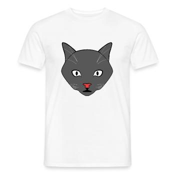 Cat Black - Men's T-Shirt - white - Front - AI Model Male 178 dark (178cm)