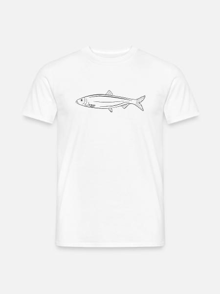 Fisch - Design gezeichnet Shirt - Männer T-Shirt - Weiß