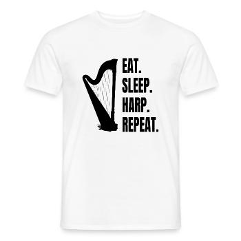 Joueur de harpe Musique de harpe Instrument de professeur de harpe - T-shirt homme - blanc - Devant - AI Model Male 178 dark (178cm)