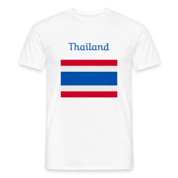 Thailand Flagge - Männer T-Shirt - Weiß - Vorne - AI Model Male 178 dark (178cm)