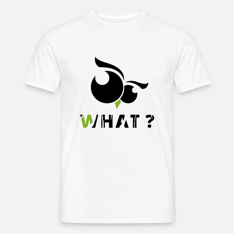 GOWILD Eule What? - Männer T-Shirt - Weiß