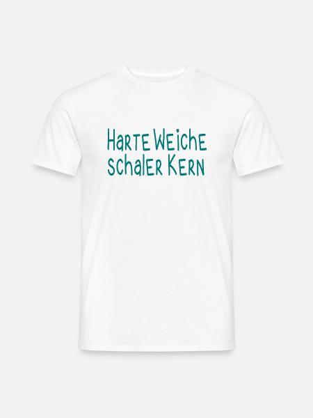 Harte Weiche Schaler Kern - Männer T-Shirt - Weiß