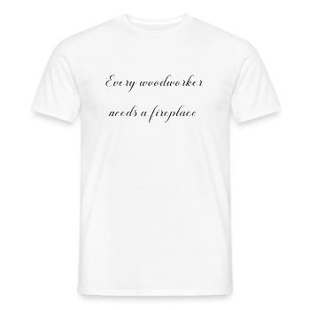 dictons drôles de citations de charpentier arboriculture - T-shirt homme - blanc - Devant - AI Model Male 178 dark (178cm)