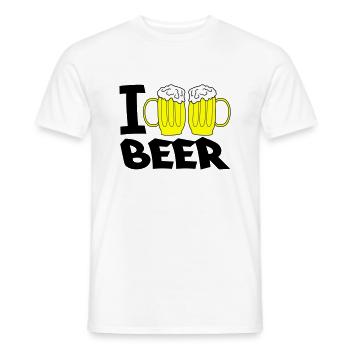 i love beer - Männer T-Shirt - Weiß - Vorne - AI Model Male 178 dark (178cm)