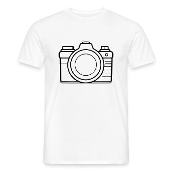 Appareil photo, Appareil photo vintage, Ancien appareil photo, Ancien - T-shirt homme - blanc - Devant - AI Model Male 178 dark (178cm)