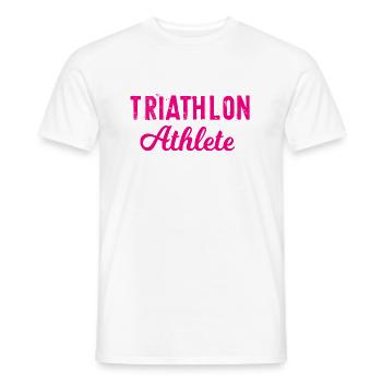 Triathlon Natation Bike Run Marathon - T-shirt homme - blanc - Devant - AI Model Male 178 dark (178cm)