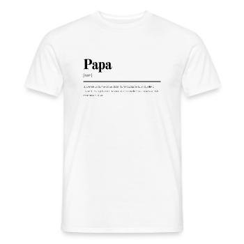 Définition papa humoristique cadeau - T-shirt homme - blanc - Devant - AI Model Male 178 dark (178cm)