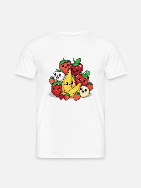 Kawaii-Früchte Nr. 2 - Männer T-Shirt - Weiß