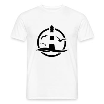 Lighthouse - Men's T-Shirt - white - Front - AI Model Male 178 dark (178cm)