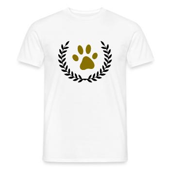 Wreath Paw - Men's T-Shirt - white - Front - AI Model Male 178 dark (178cm)