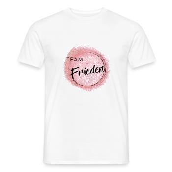 Team Frieden - positives Denken - Affirmation - Männer T-Shirt - Weiß - Vorne - AI Model Male 178 dark (178cm)