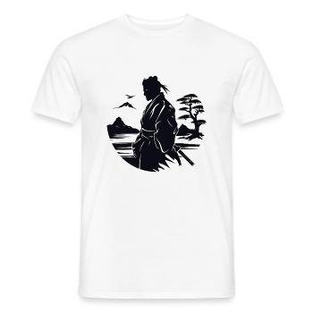 Zen-Samurai - Männer T-Shirt - Weiß - Vorne - AI Model Male 178 dark (178cm)
