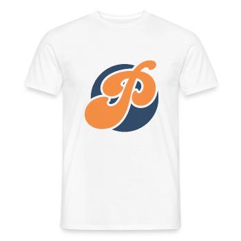 Buchstabe p orange sport - Männer T-Shirt - Weiß - Vorne - AI Model Male 178 dark (178cm)