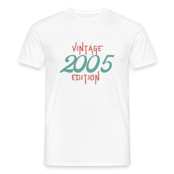 Jahrgang 2005 Ausgabe - Männer T-Shirt - Weiß - Vorne - AI Model Male 178 dark (178cm)