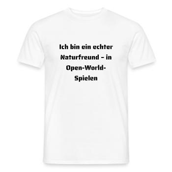Typisch-Gamer - Männer T-Shirt - Weiß - Vorne - AI Model Male 178 dark (178cm)