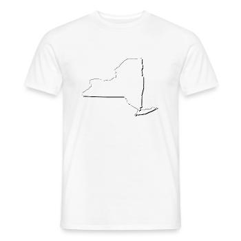 New York (United States) | Map | Shadow - Men's T-Shirt - white - Front - AI Model Male 178 dark (178cm)