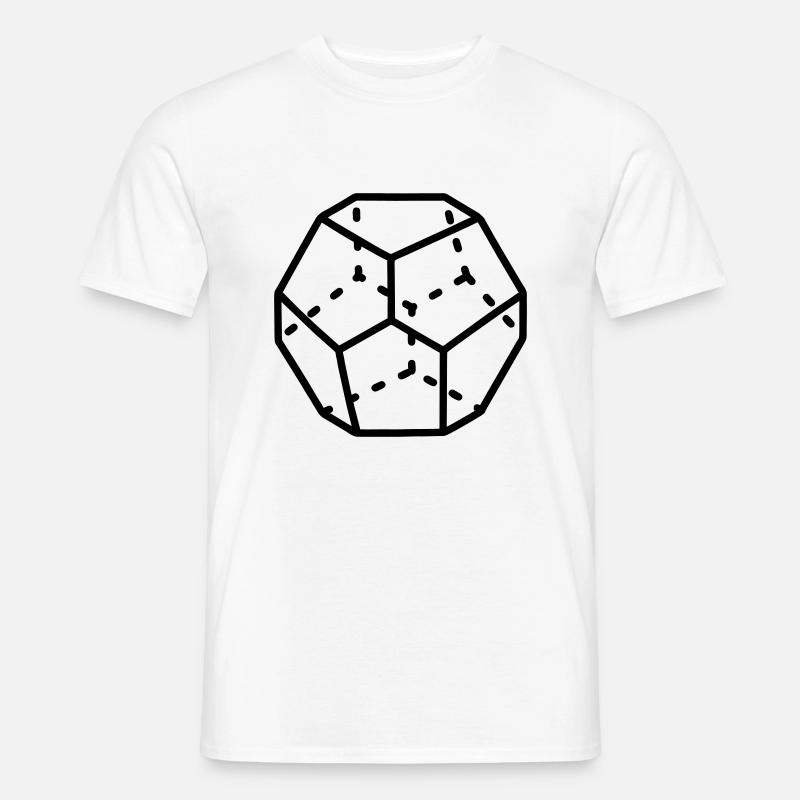 Dodekaeder Mathematik Form - Männer T-Shirt - Weiß