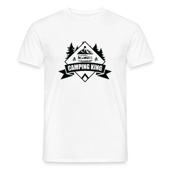 Camping camping-car caravane aventure - T-shirt homme - blanc - Devant - AI Model Male 178 dark (178cm)