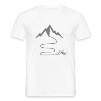 Vélo Montagnes VTT - T-shirt homme - blanc - Devant - AI Model Male 178 dark (178cm)