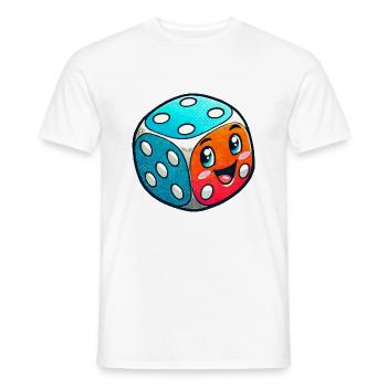 Bande dessinée Cube - T-shirt homme - blanc - Devant - AI Model Male 178 dark (178cm)